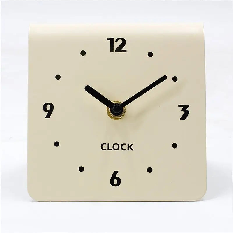 Cream Desktop Living Room Home Clock Modern Creative Desktop Clock Silent Ornament