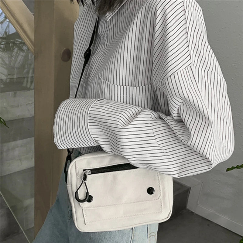 Umhängetasche 2025: Canvas Casual Versatile Fashion - Large Capacity Mobile Phone Coin Purse Women Collection