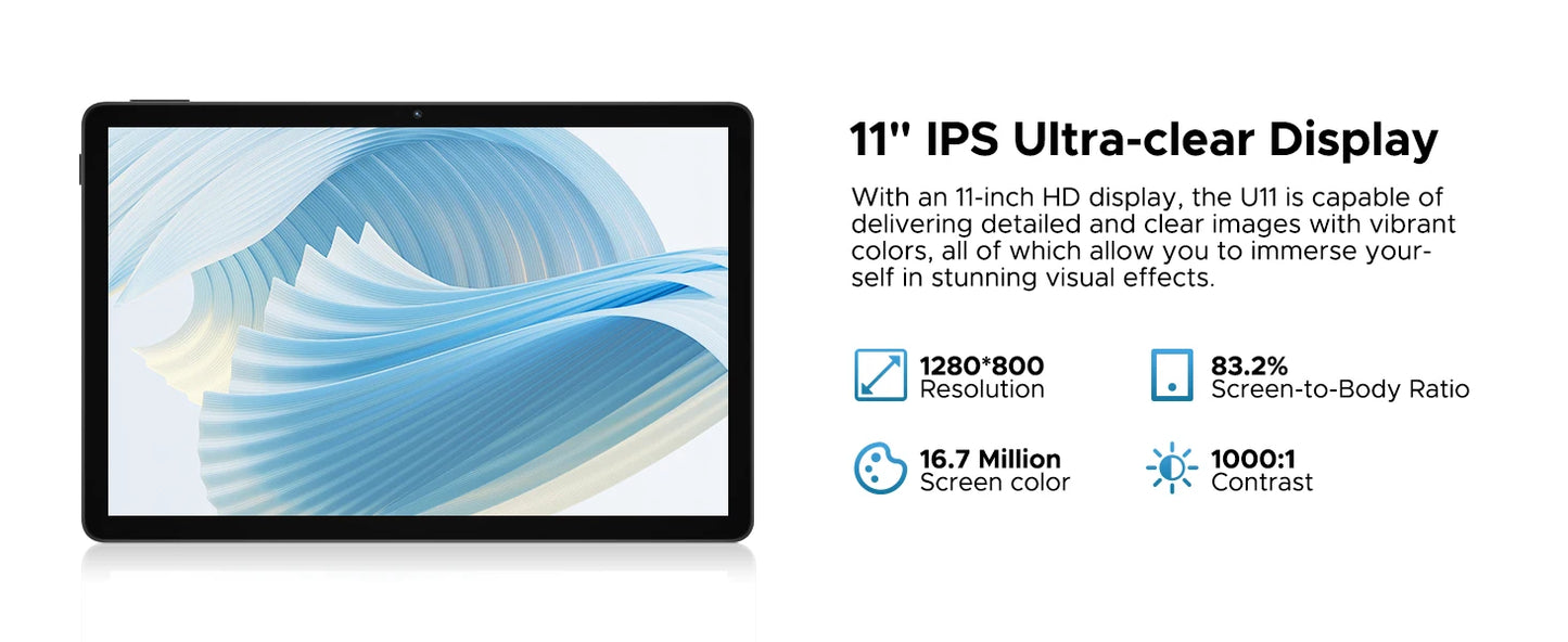 DOOGEE U11 Ultra Klar 90Hz Display - 11 Zoll, 128GB ROM, 8580mAh Akku
