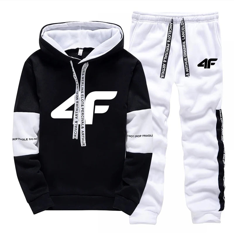 VIPOL Kapuzen-Trainingsanzug Komfort - Polyester M L