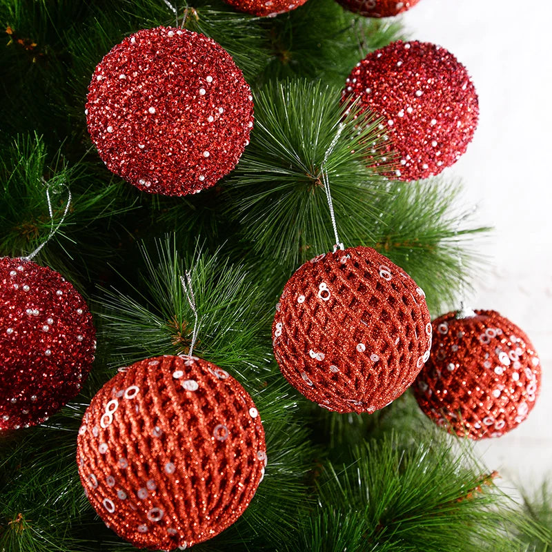 Jinghaohappy Christbaumkugeln - 12 Stück Kunststoff 6 Zentimeter