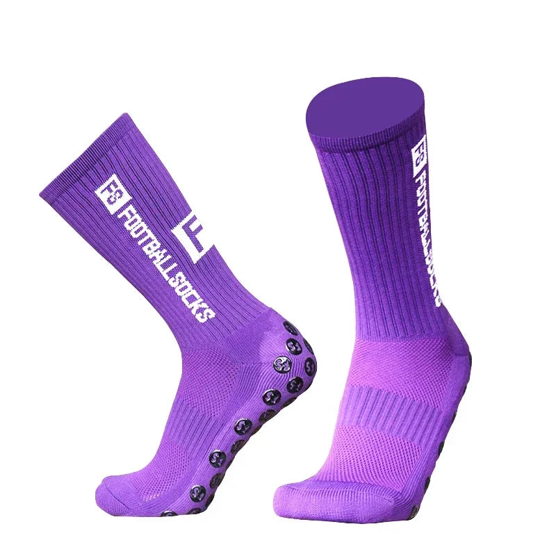 FS Fußballsocken Neuer Stil Runder Silikon-Saugnapf-Grip Anti-Rutsch-Soccer-Socks-Sports-Männer-Frauen-Baseball-Rugby-Socks