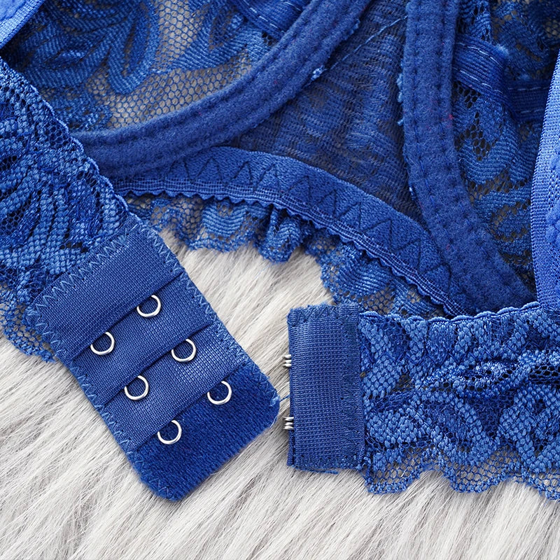 BH 2025: ALLTOOALL Plus Size Lace Push Up Bra Women Sexy Hollow Out Lingerie - Lady Lace Transparent Underwear Female Embroidery Solid Bra Collection