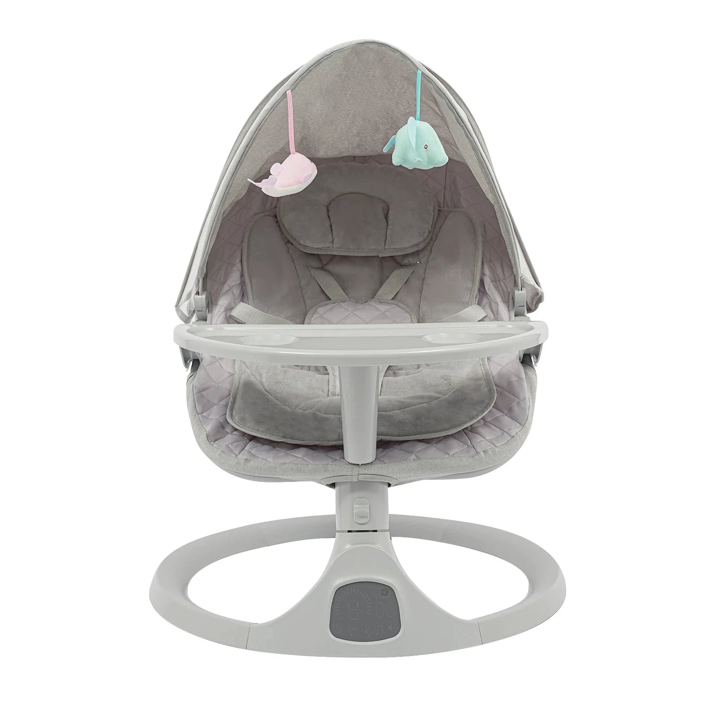 Babyschaukel Bluetooth Steuerung 4 Timer 0 Bis 18 Monate Hellgrau