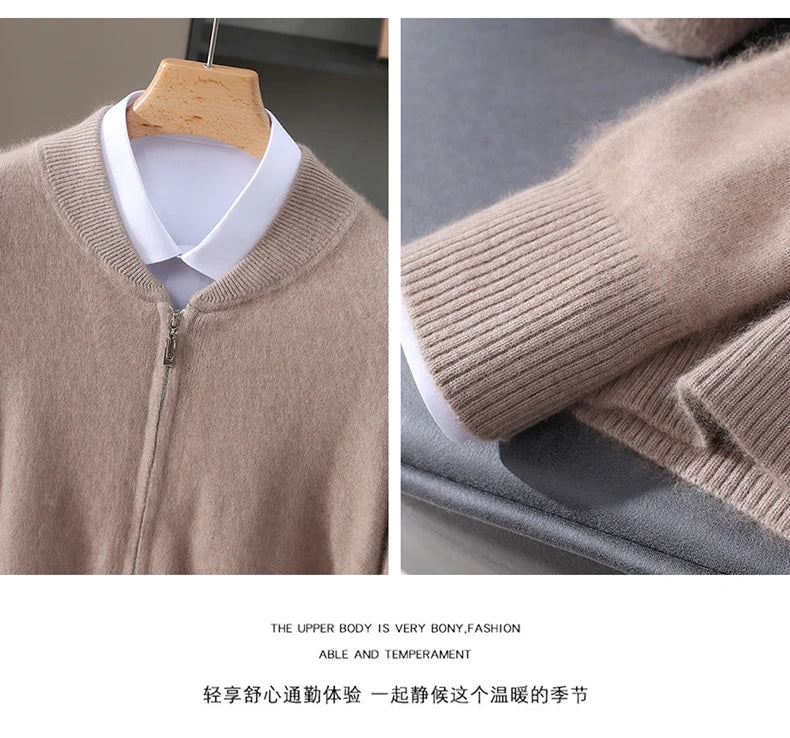 Snaoutofit Stehkragen Reißverschluss - Nerz Kaschmir M