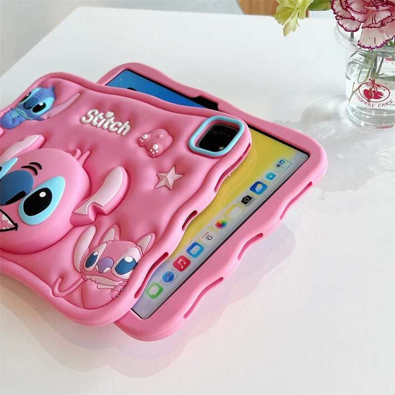 Stich 3D Cartoon Silikon - iPad 10,2/10,9 Zoll, stoßfest