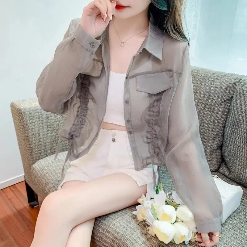 Liora Chiffon-Cardigan Leicht - Damen, Gr. S/M, Kurz