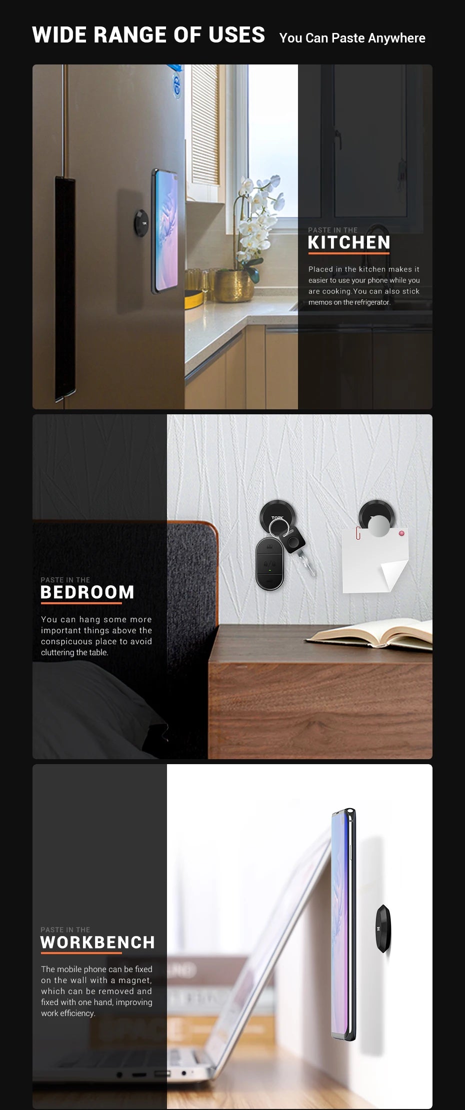 Suport de ventilație TOPK cu forță magnetică - puternic, dimensiune universală