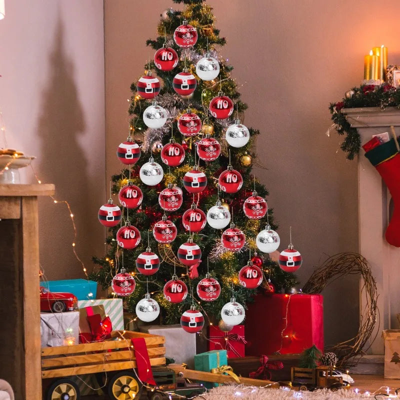 Choice Kunststoff Weihnachtskugeln Set - 24-6 Stück, Durchmesser 6 cm