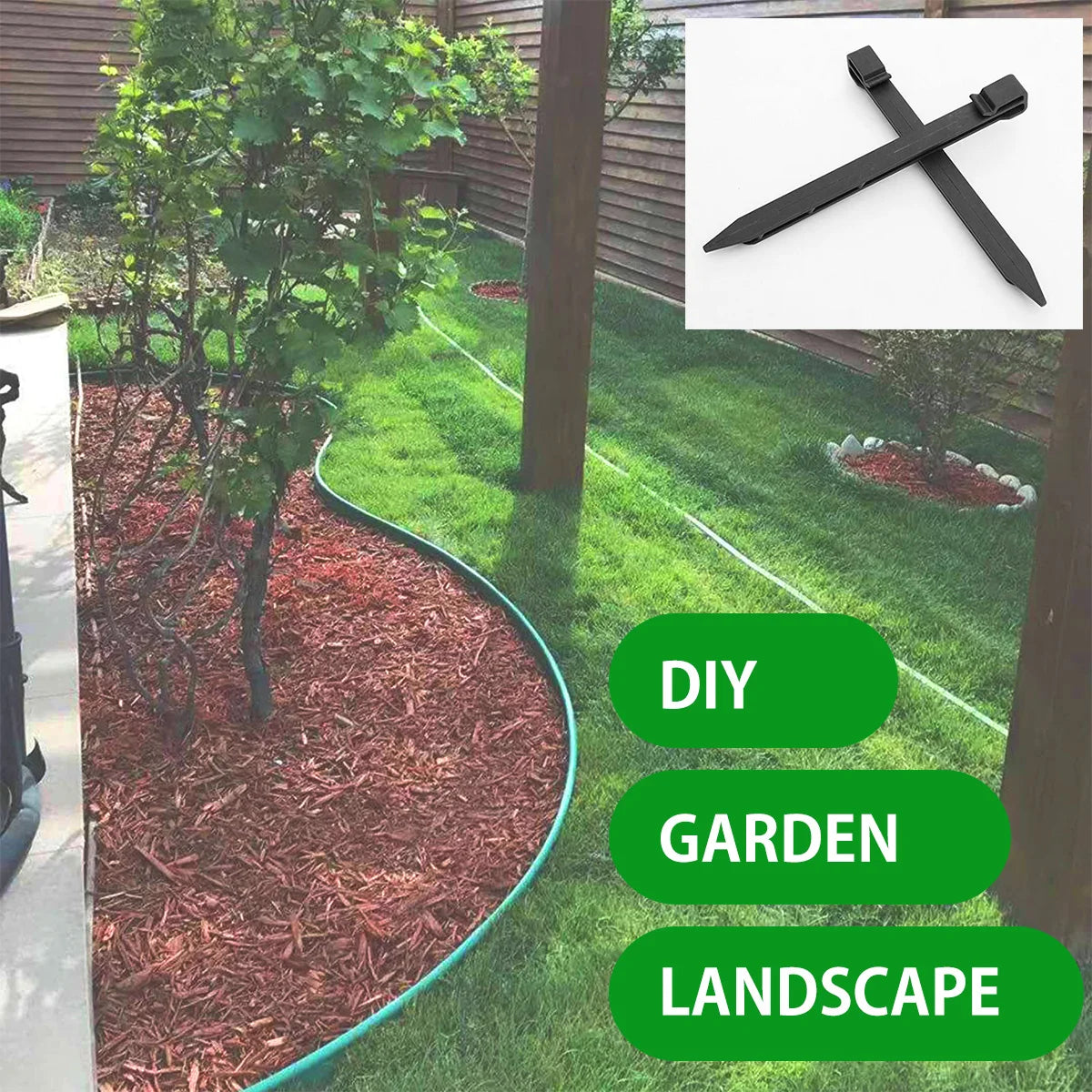 GartenPro Spike Robust - 10 Stk 20 cm Rasen Kunststoff