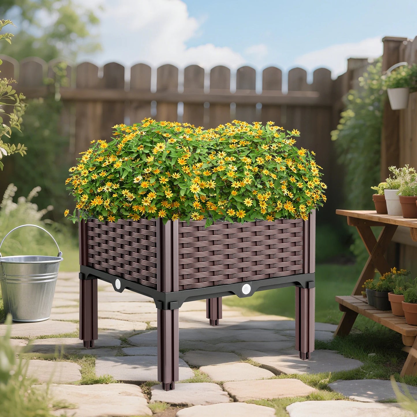 GrünBox Pflanzbeet Kunststoff PP 1 Fach Bewässerung