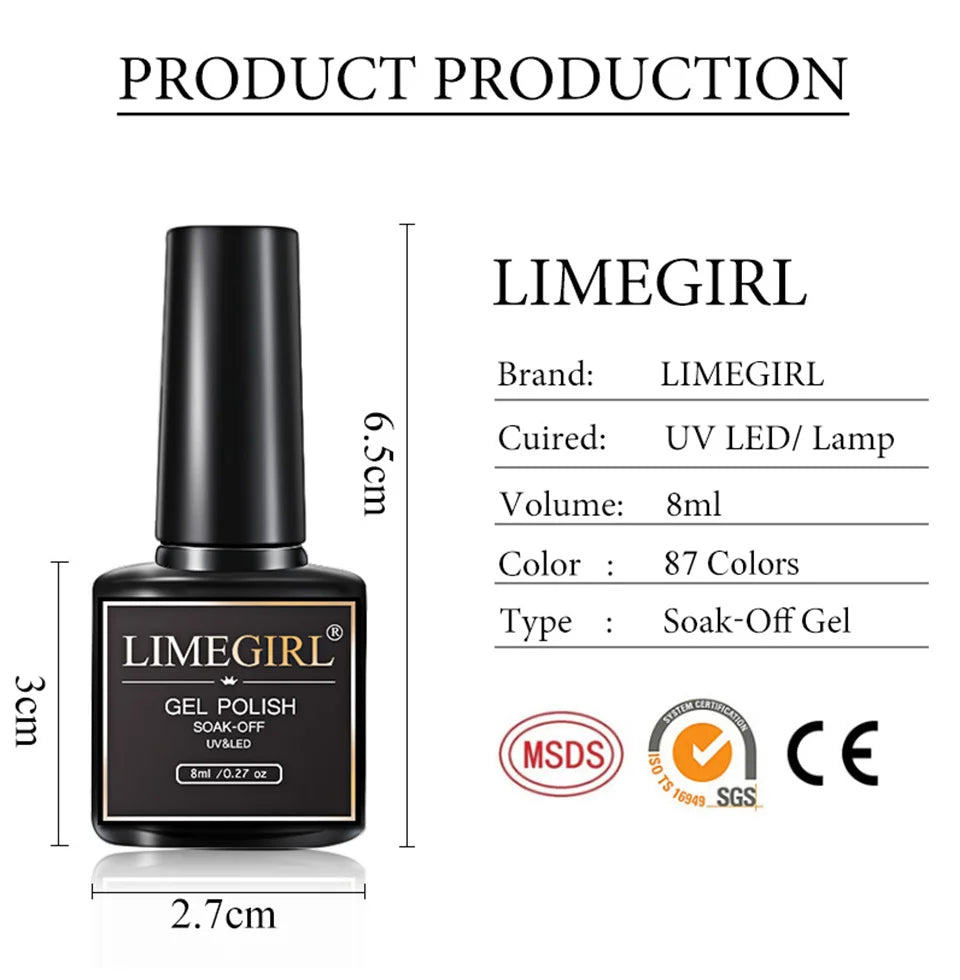 Nail Extension Kit Acrylic Gel Polish Nail Polish with UV LED Nail Lamp Manicure Kit and Base Coat Top Coat for Salon and Home