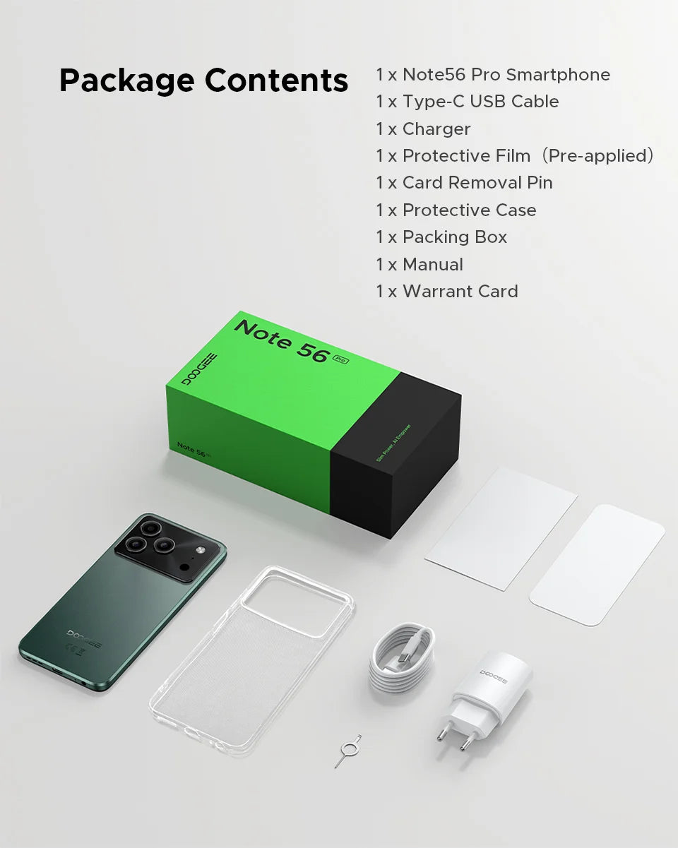 DOOGEE Note56 Pro Smartphone - Großer Akku 6150 mAh 6,56 Zoll 90 Hz