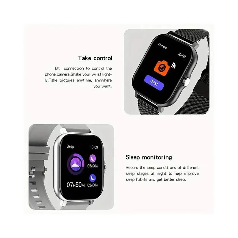 SmartWatch Pro Bluetooth Anruf - 1.44 Zoll SpO2 Blutdruck