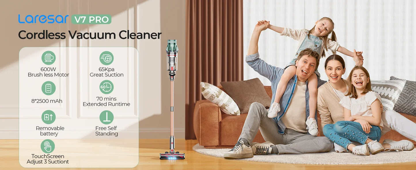 Laresar V7 PRO Kabelloser - 0,6-1 L 600 W Unter 3 kg