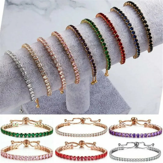 Luxus Vollständig Strass Armband - Neues Trendiges Verstellbares Geometrisches Zirkon Armband - Für Damen Schmuck Accessoires Pride