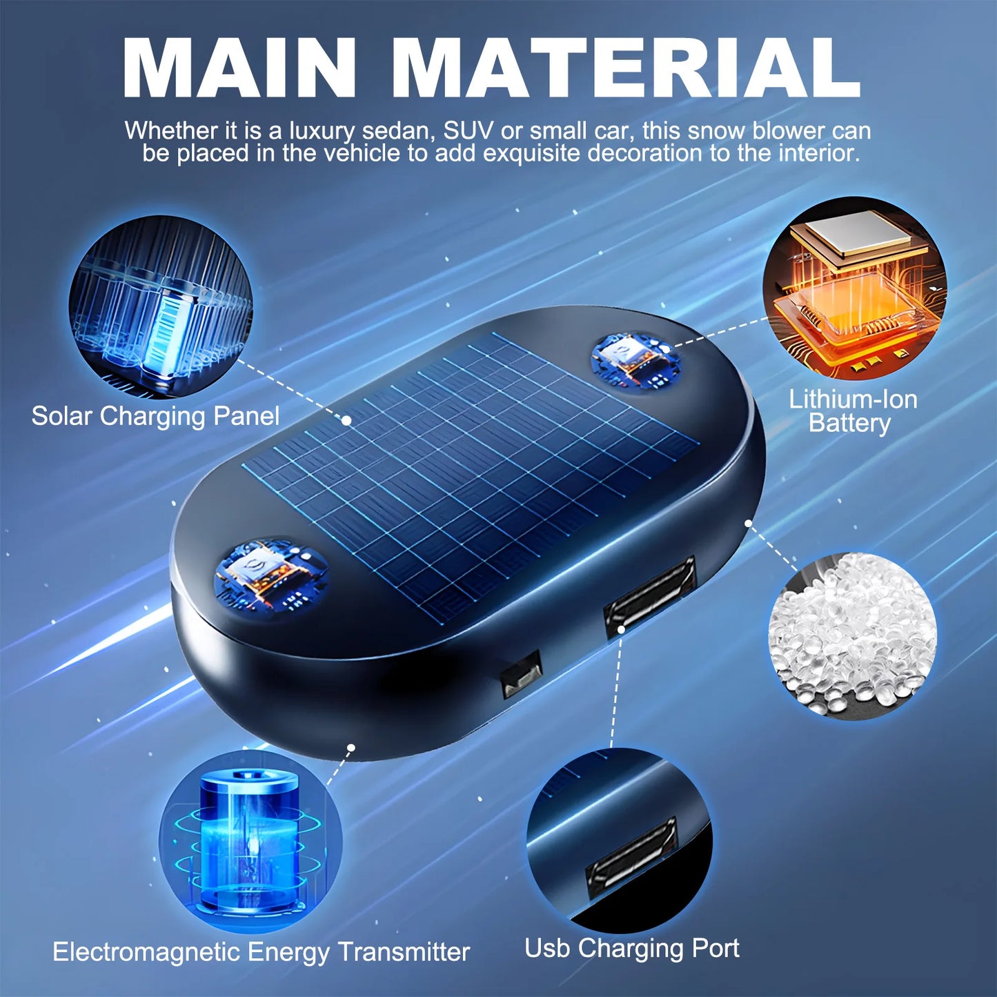 Electromagnetic car snow remover 5-12V car window glass antifreeze snow remover Portable car defroster