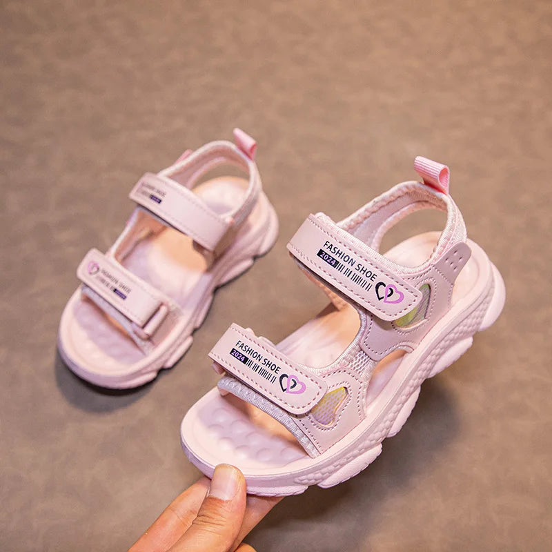 Mädchen Sandalen 2025 Neuer Sommer - Prinzessin Weiße Party Kinder Sandalen - Platform Baby Casual Strand Schuhe Rutschfest