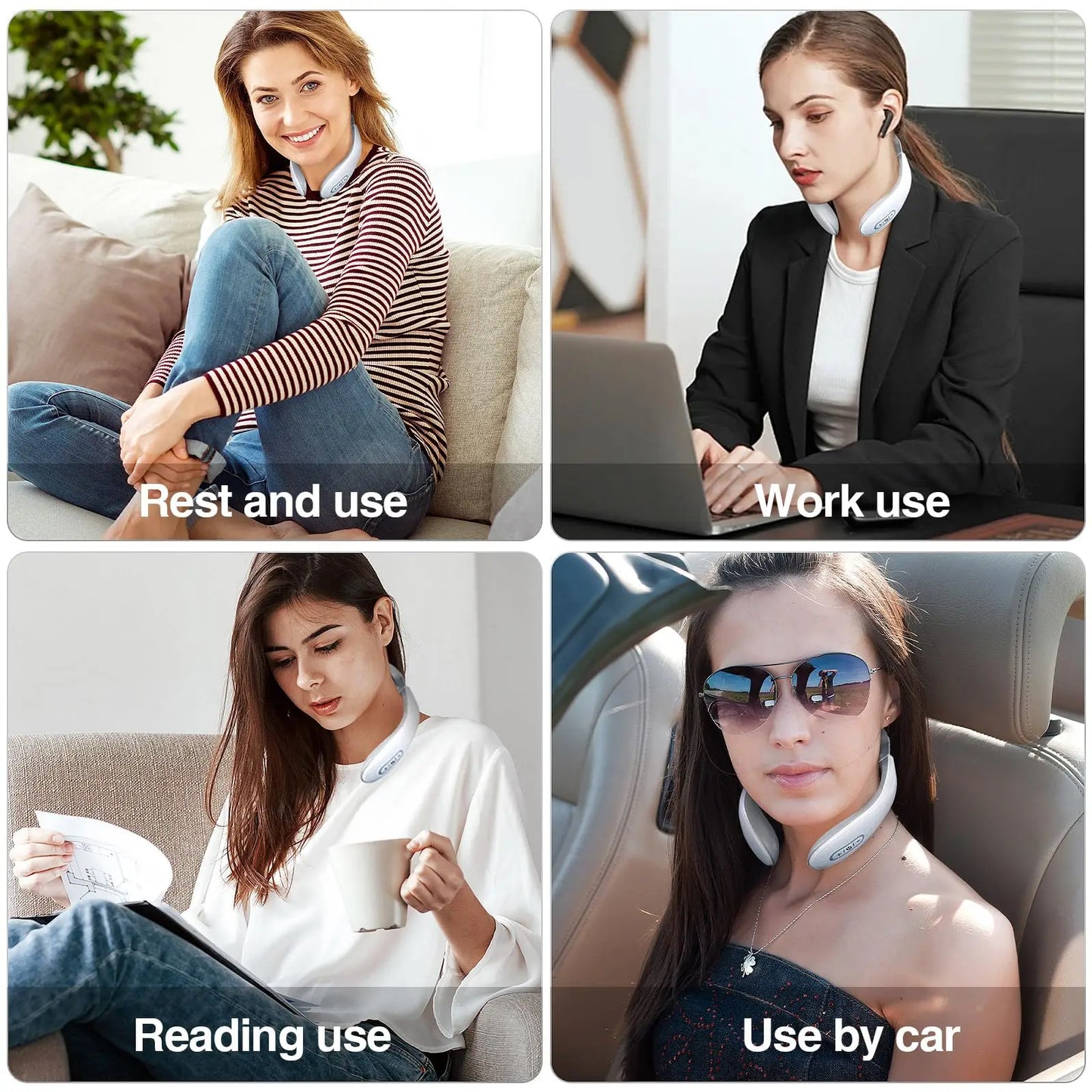 PAQIN Nackenmassagegerät Niederfrequenz - Wiederaufladbar, Kompakt, ABS