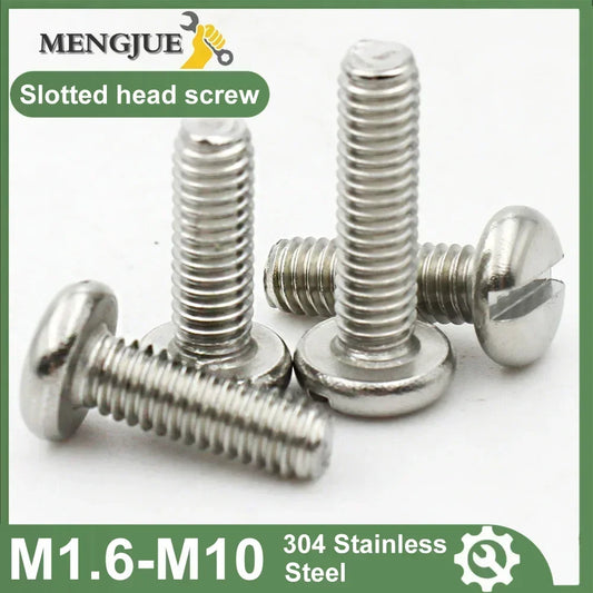 MENGJUE WJ1061C Rundkopfschraube Schlitz - M3 M4 M5 304