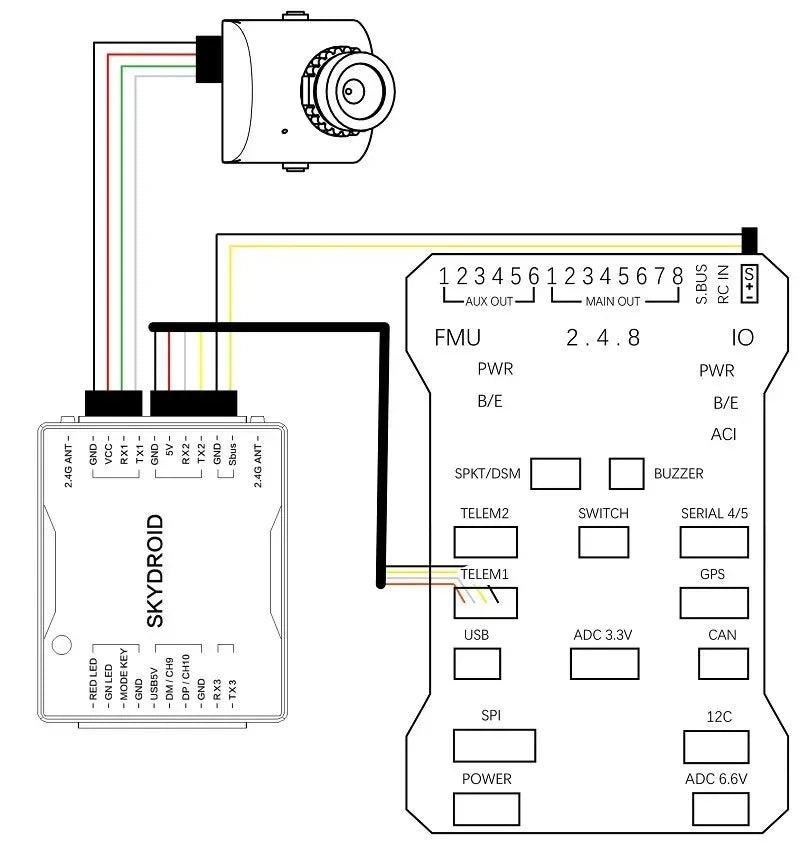 Drohnen-Kamera 2025: Skydroid T12 Remote Control Three-Body Camera 20km - Digital Map Transmission w/ R12 Receiver 4 in 1 Plant Protection Machine Collection