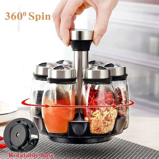 KüchenPro 7er Drehbares Gewürzglas - 200ml 360 Grad