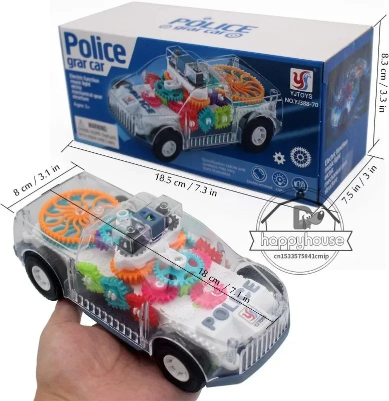 Baby Spielzeug Kleinkind Polizeiauto Elektrisches Fahrzeug Spielzeug Auto Fahren Transparente Zahnräder Musik Lichter Autos Spielzeug Für Kinder Jungen