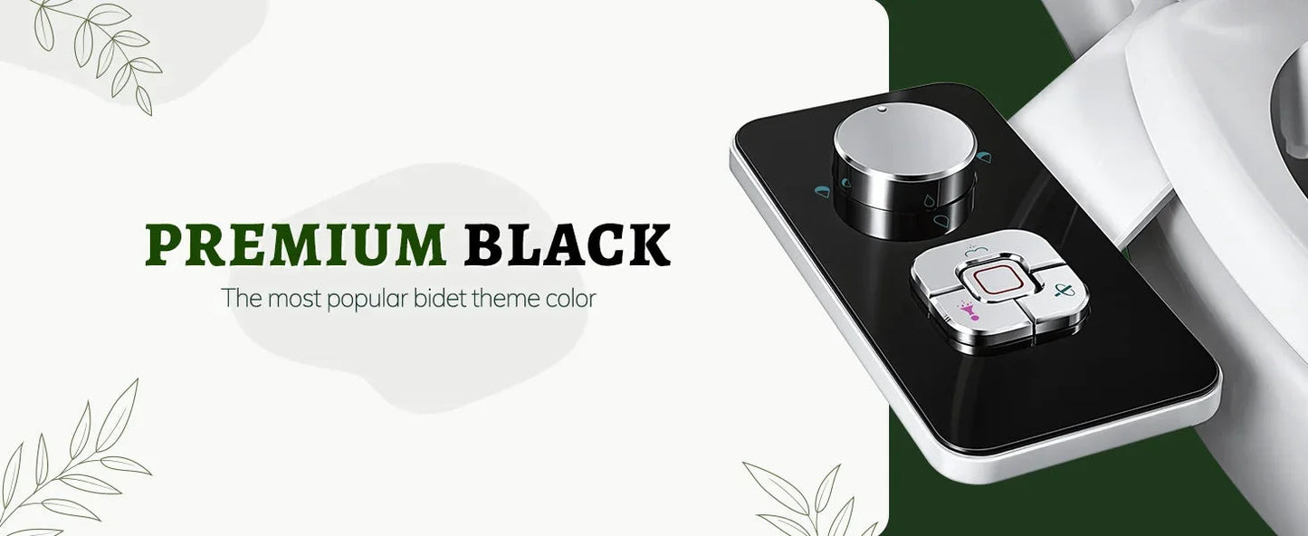 SAMODRA Bidetaufsatz Ultradünn - Kaltwasser, 2 Düsen, Nicht Elektrisch