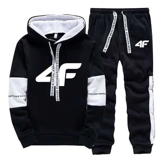 VIPOL Kapuzen-Trainingsanzug Komfort - Polyester M L