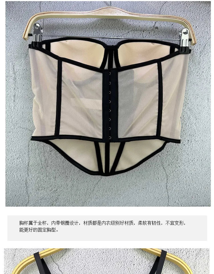 Swtao Lace Mesh Top Sexy - Polyester Nylon S M L Stretch
