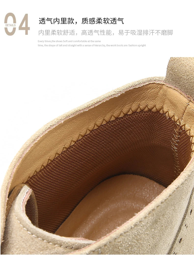 YEISNDOOCN N Vintage Echtes Leder Stiefel - Knöchelhoher Schaft Schnürverschluss Obermaterial Leder