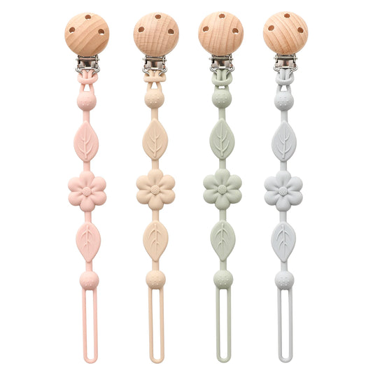 Choice AN-6-1 Silikon Schnullerclip Blume - Verstellbar