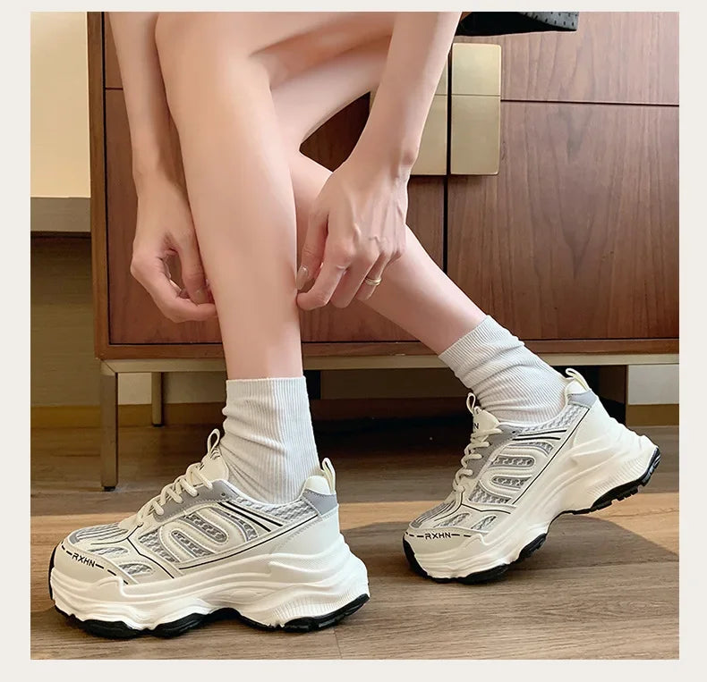 YBQJOO Sneaker Atmungsaktiv - Größe 36-41 Sohle Gummi