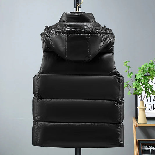 MAINKULCN Gepolsterte Baumwollweste Mit Kapuze - Reißverschluss, Baumwolle, Größen M XXL