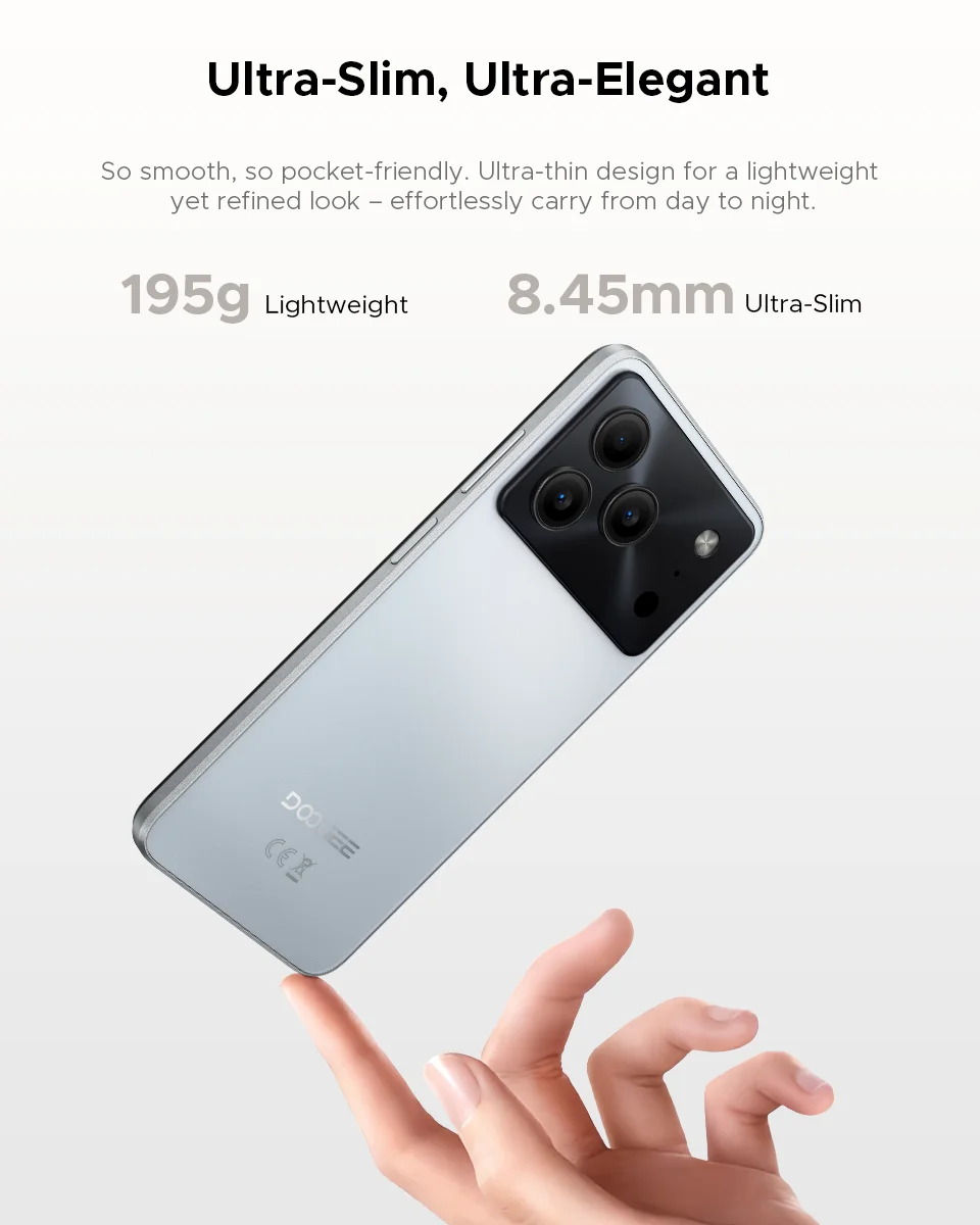 DOOGEE Note 56 Großer Akku - 6150 mAh, 6,56 Zoll Display, Adaptive Schnellladung