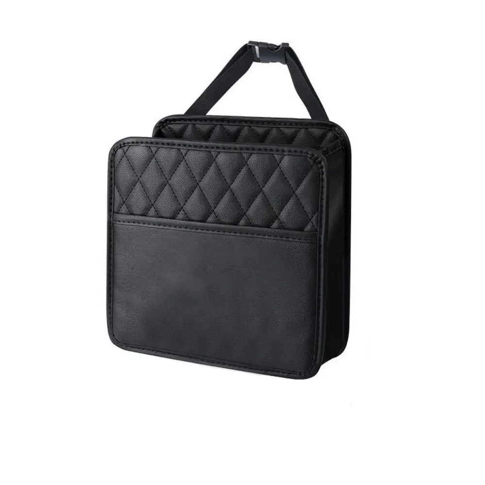 Leather Car Backseat Storage Bag Multifunctional Adjustable Backseat Large Capacity Pocket Protector Seat Back