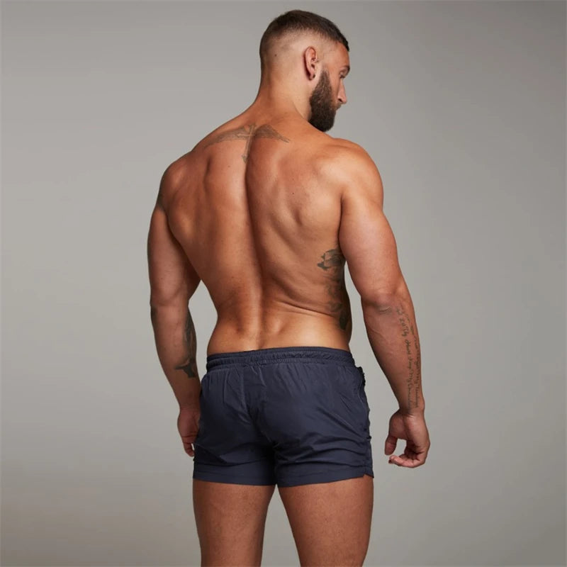 Herren Schwimmhose 2025 mit Reißverschluss-Taschen - Mesh-Futter - Sommer - Strand - Pool - Wassersport Schnelltrocknend