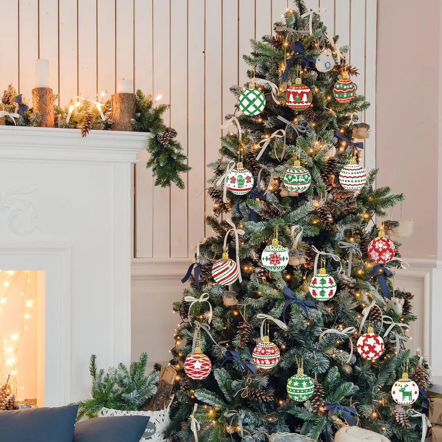 Canvas Diamant Malerei Beidseitig - Inhalt 15 Anhänger, Ø25mm