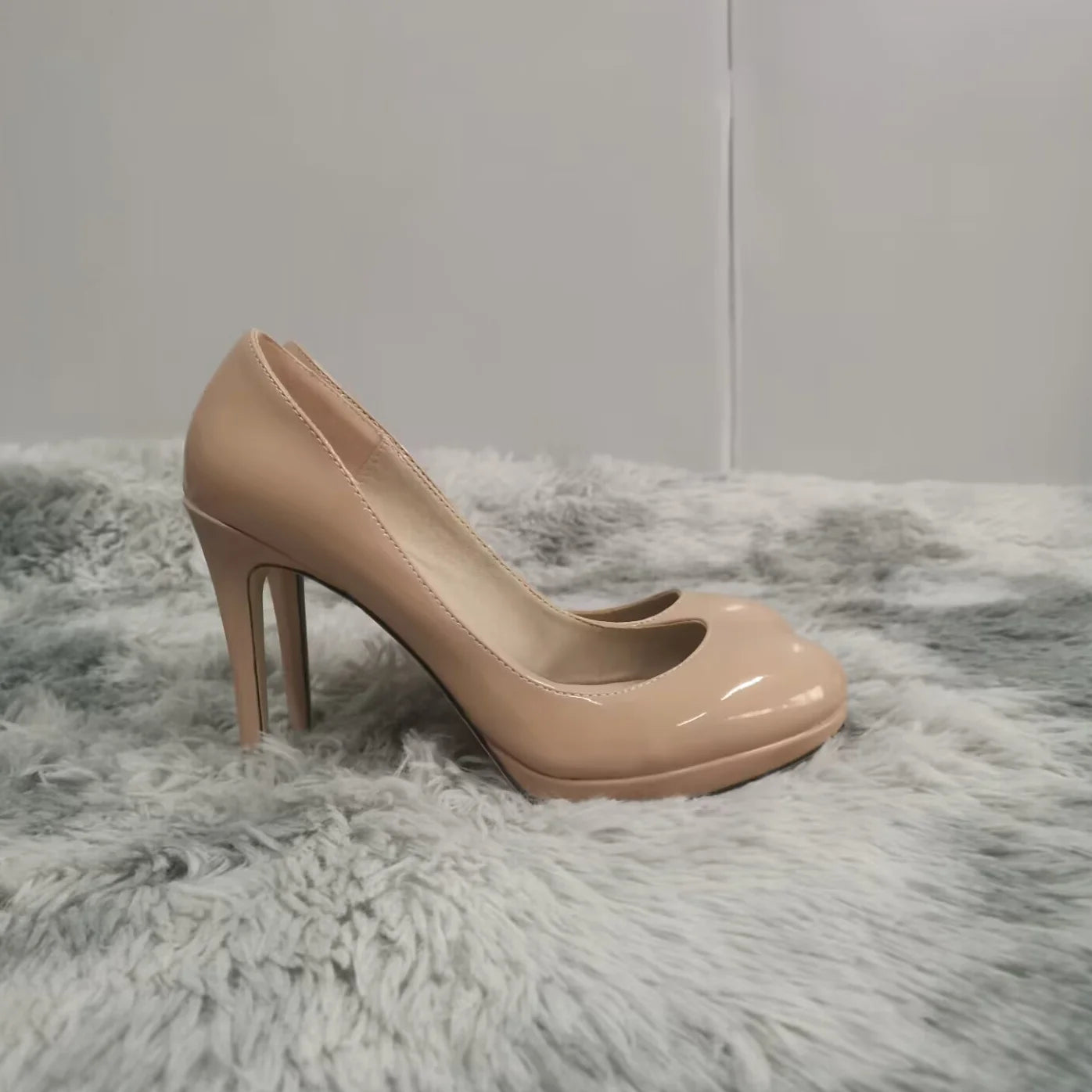 Women Stilettos Elegant Platfrom Pumps Sexy 11cm Round Toe High Heels Shallow Lady Office Party Wedding Shoes Large Size 43
