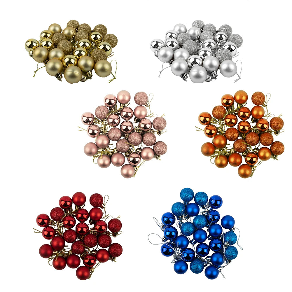 DekoPro Kugelset Modern - Inhalt 24 Stück 3 cm Kunststoff