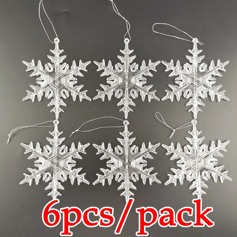 RIBBON HOUSE IA5 Schneeflocken Anhänger - Kunststoff, 6 Stück