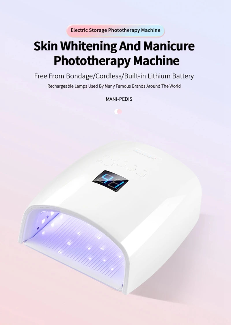 Rechargeable UV LED Lamp for Nails Wireless Gel Polish Nail Dryer Pedicure Manicure Light Cordless LED Nail Lamp For Manicure