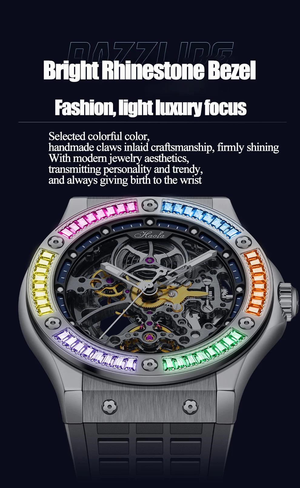 Haofa skeleton,Luxury automatic mechanical watch