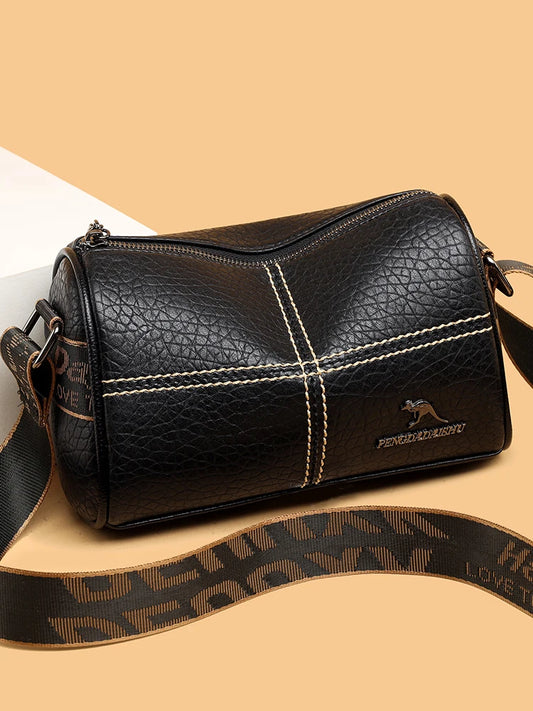 Stylish Mini Crossbody Bag for Women - Square Purse with Wide Shoulder Strap and Durable PU Leather Material
