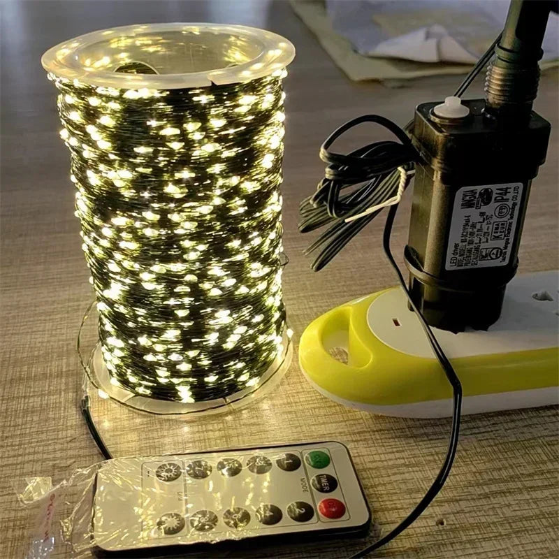 LumenGlow LED Lichterkette Kupferdraht - Fernbedienung, 10 m, 200 LEDs