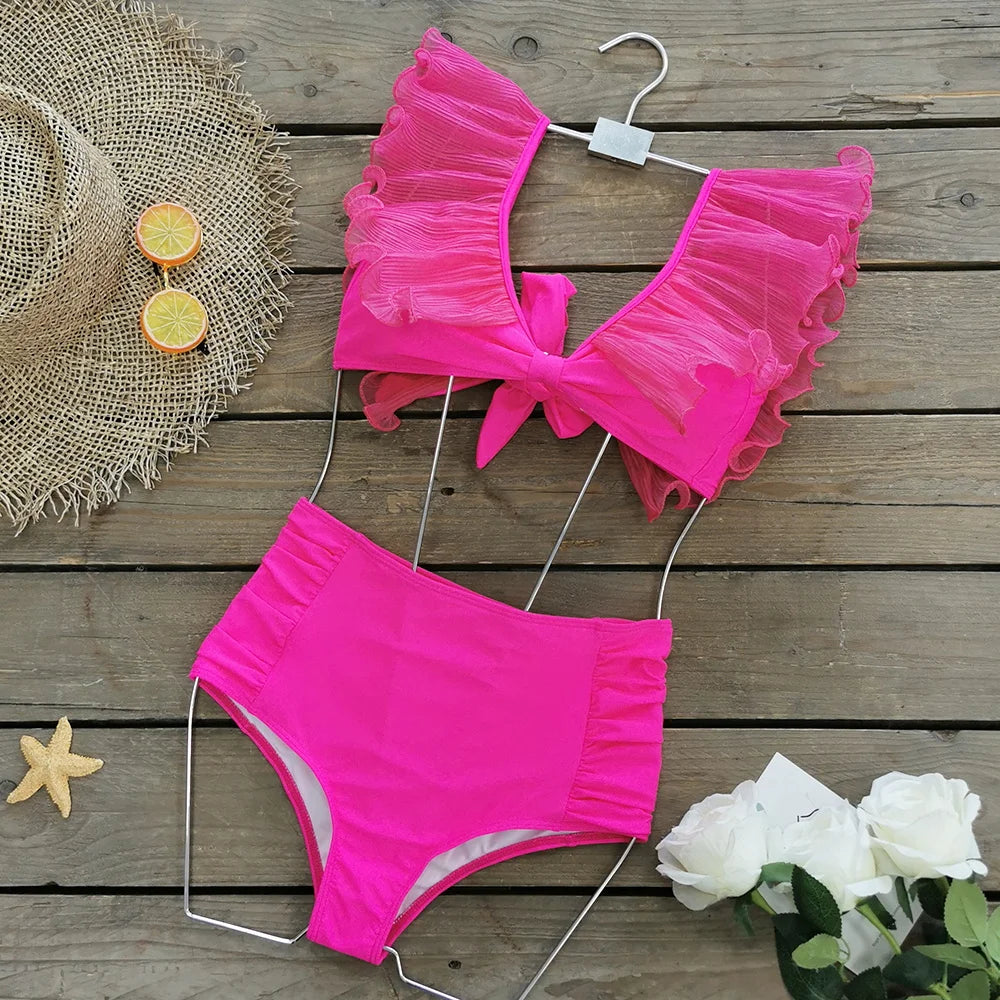 High Waist Schwimmbekleidung Frauen Schwimmanzug 2025 - Ashgaily Elegant Beach Fashion