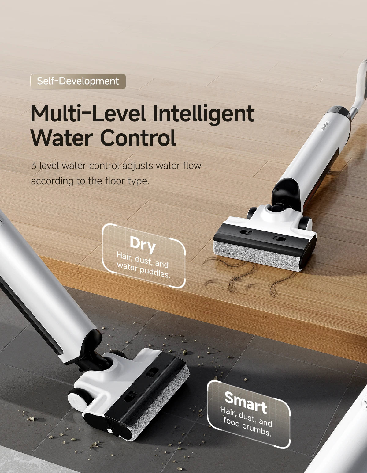 UWANT D500 Nass-Trockensauger Selbstreinigend-Staubbox 0,6-1 L 24x26x11