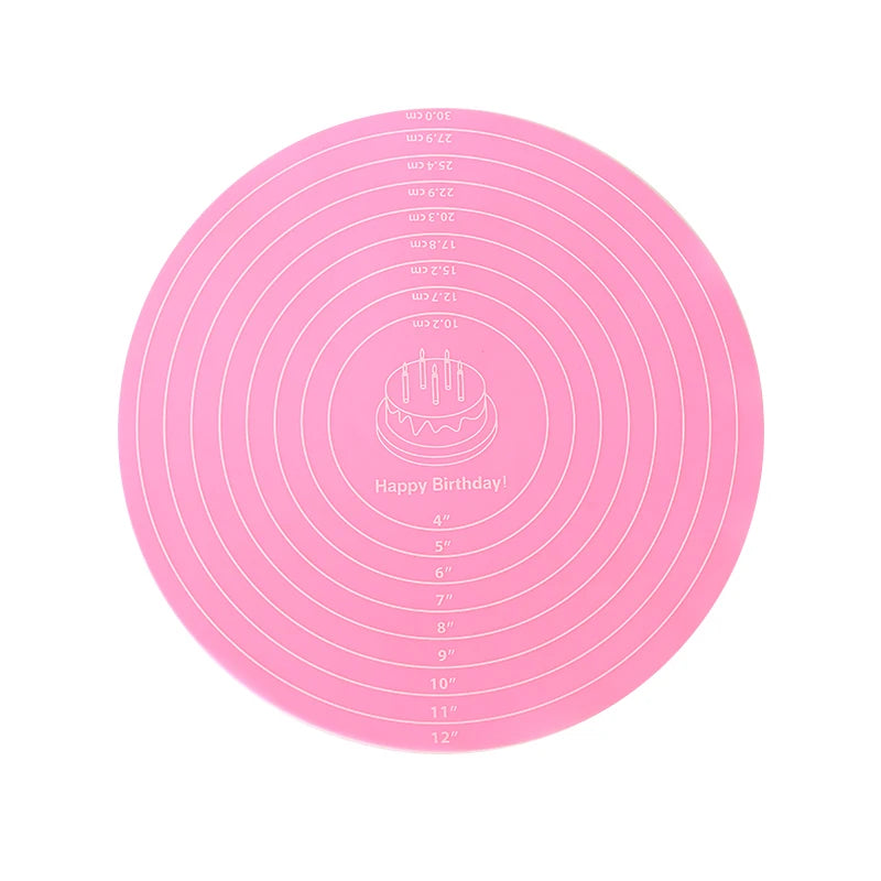 FAIS DU Cake Turntable Pat Silicone Baking Mat For Cake with Size Non-stick High Temperature Resistant Bake Tool Kitchen Gadget
