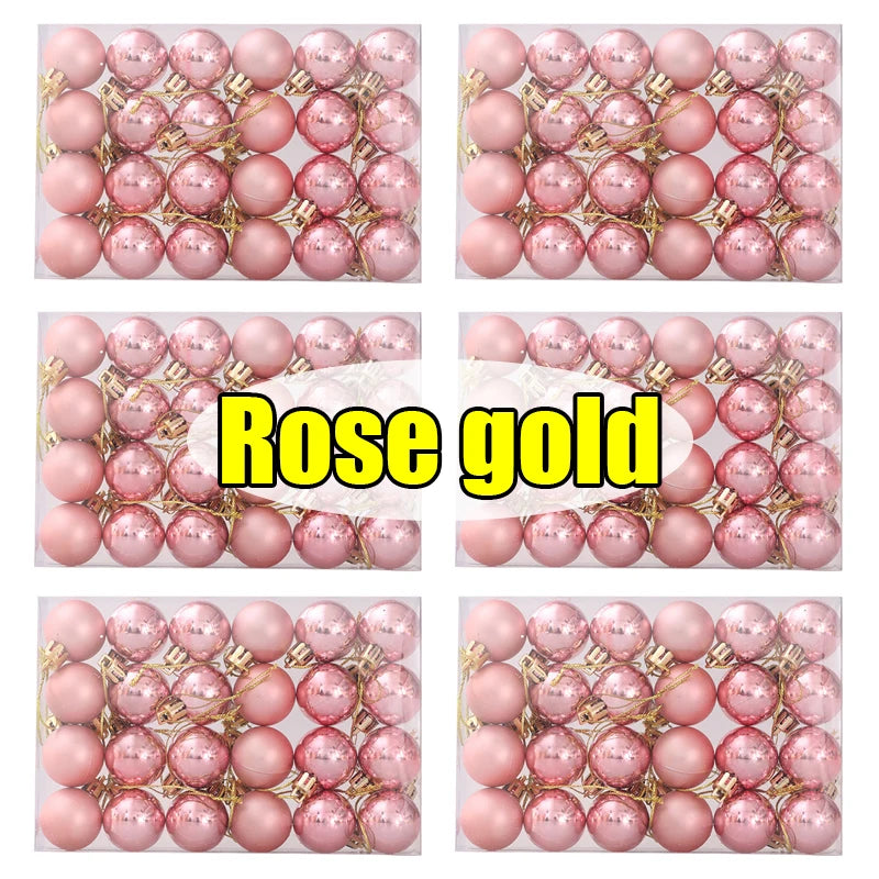 FestKugel Mini Elektroplattierte Weihnachtskugeln - 24Stk, Kunststoff, Ø2cm