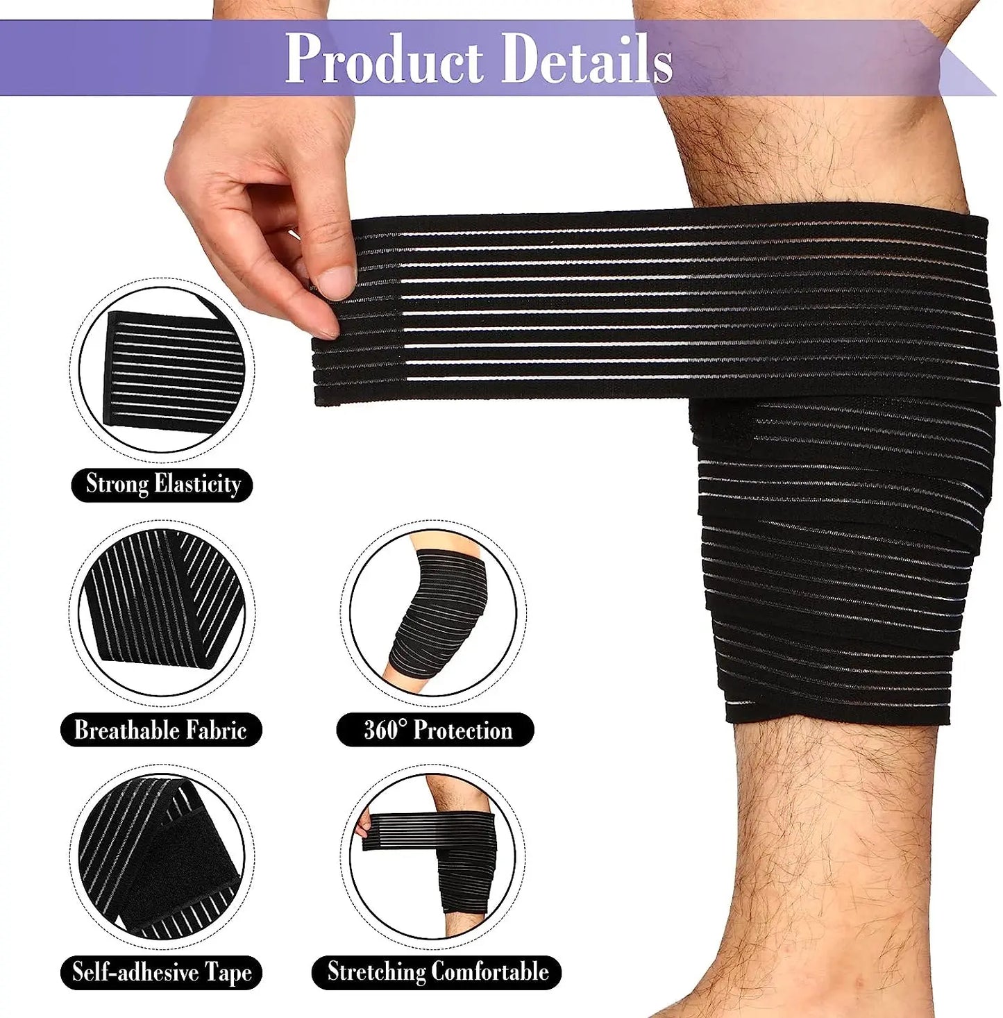 Choice Knieband Extra Lang Kompression - Polyester OneSize